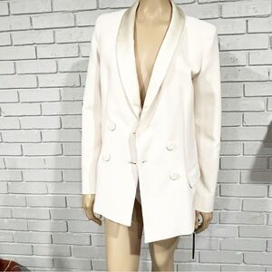 Pinko Elegant Cream Double-Breasted Blazer